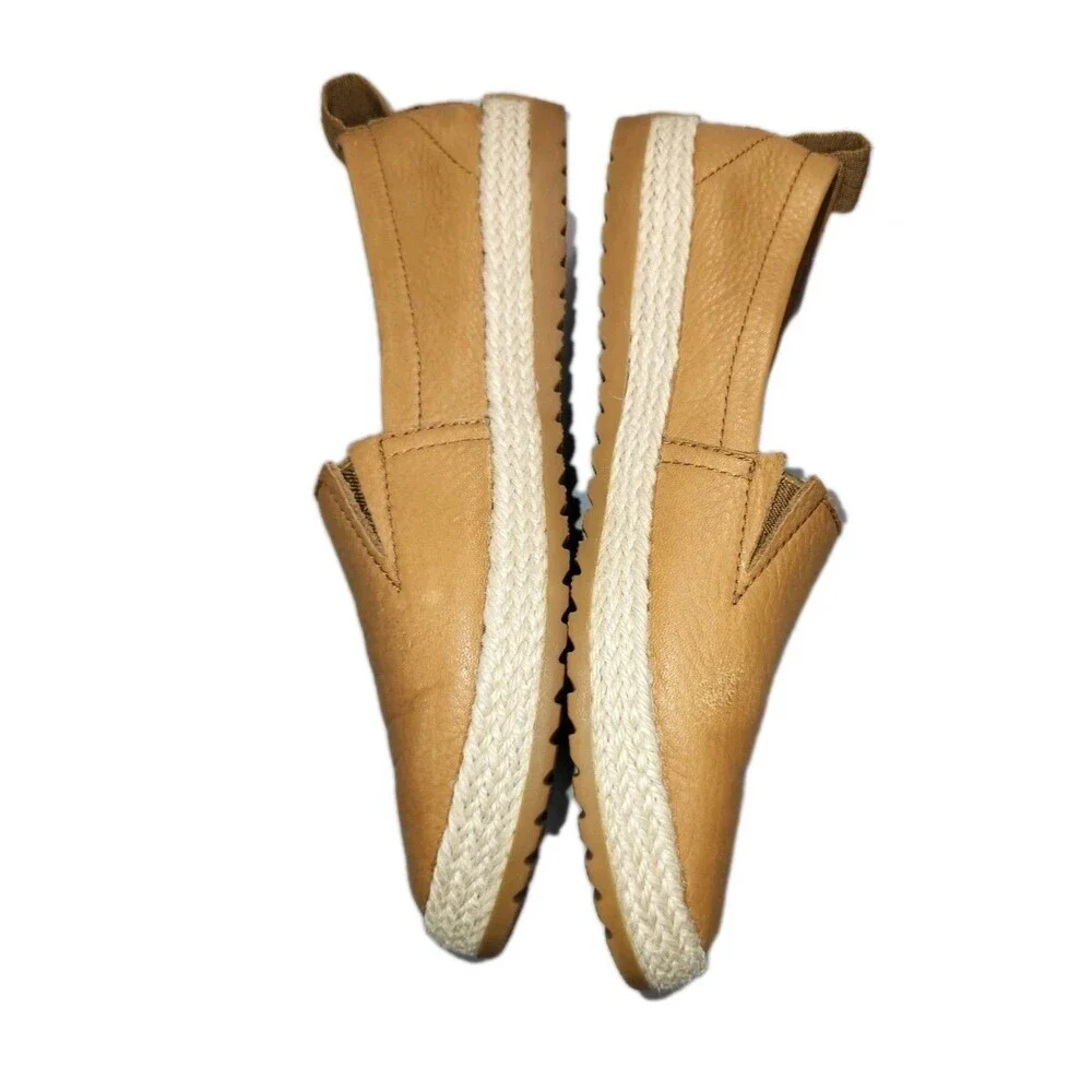Sorel - Women's Ella Slip-On, Leather or Suede Shoe, Jute Camel Brown, Size 6.5